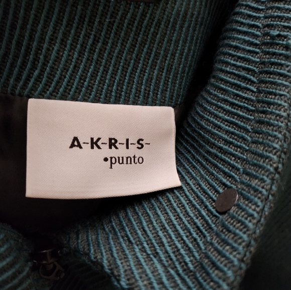 AKRIS Punto Green  100% Wool Full Zip Jacket Sz 42 US 10 - Picture 3 of 17